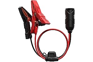 NOCO 15 ft. 12V Heavy-Duty Twin Bulkhead Cable Adapter with Ring Terminal Adapters