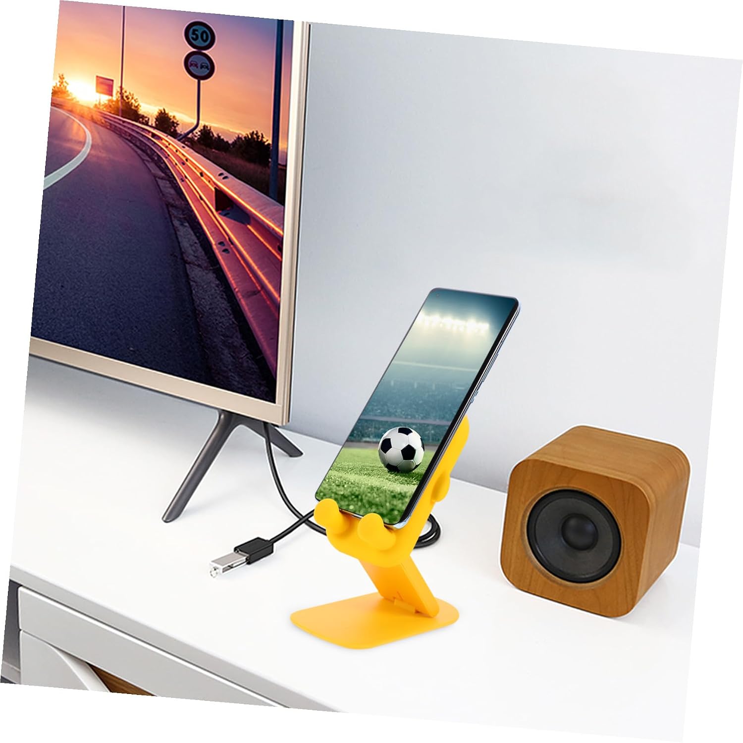 1pc Mobile Phone Holder Folding Bracket Desktop Stand Desk Phone Stand Cartoon Storage Holder Desk Cell Folding Cartoon Omament Foldable Supporter image 5