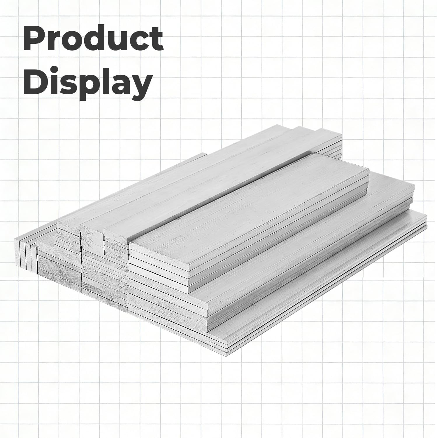 6061 Aluminum Flat Bars - 4 Pack -4