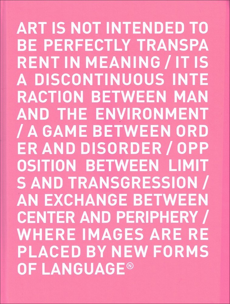 Maurizio Nannucci Something Happened livre d'art multilingue d'exposition