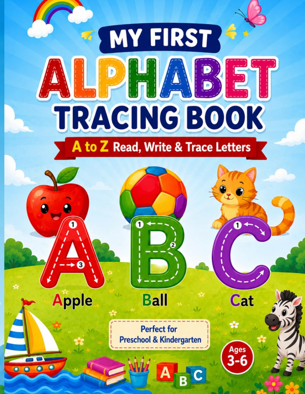 My First Alphabet Tracing Book: A to Z Read, Write & Trace Letters
