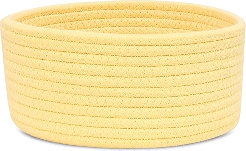Miniatura 10 de ABenkle Cesta Tejida Pequeña, Cestas de Almacenamiento Pequeñas Vacías y Poco Profundas, Mini Cestas de Cuerda de Algodón, Cesta Decorativa Redonda