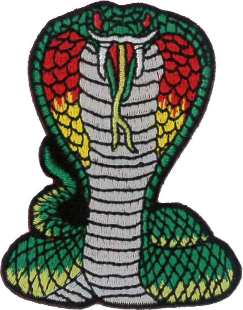 Cobra Embroidered Patch 7cm x 5.5cm (2 3/4"X 2 1/4") Approx