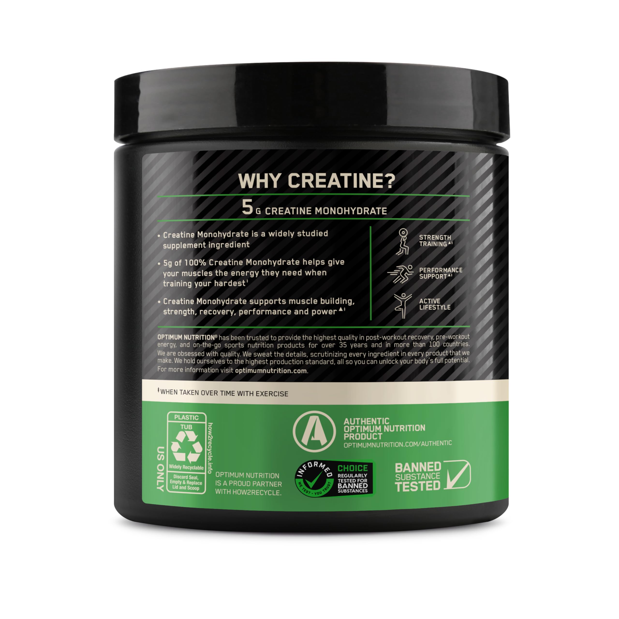 Optimum Nutrition Creatine Monohydrate Powder, Strawberry, 60 Servings — Amazon image 17