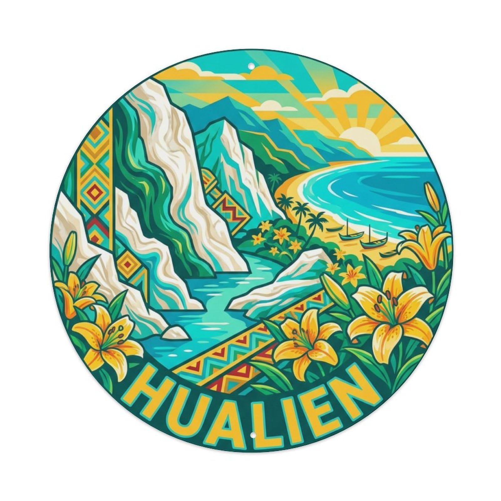 Taiwan Vintage Travel Hualien Metal Tin Sign