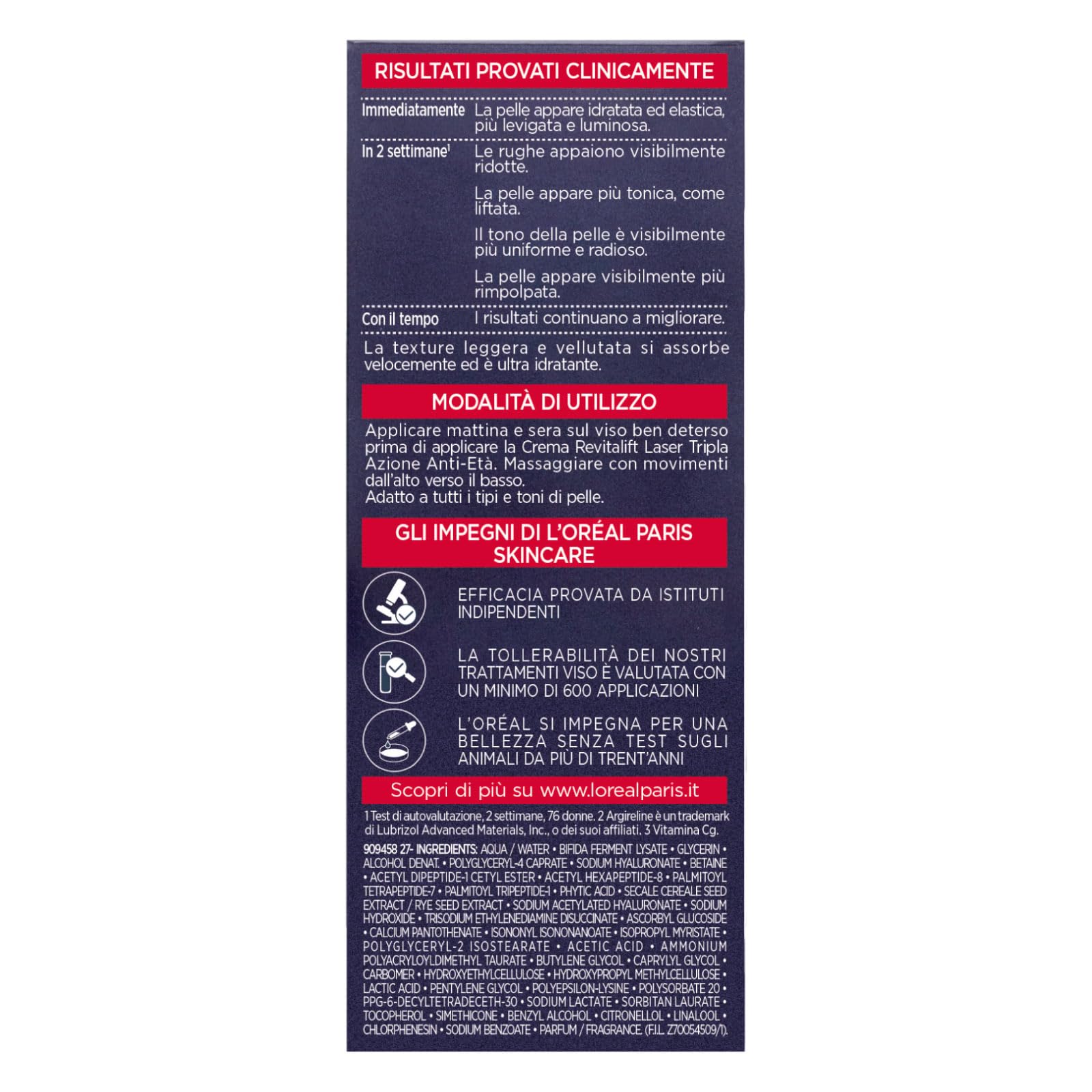 L'Oréal Paris Revitalift Laser Crema Tripla Azione Anti-Età Illuminante 50ml + Revitalift Laser Tri-Peptidi Siero Anti-Età Rimpolpante con Acido Ialuronico e Vitamina C 30ml - Set da 2