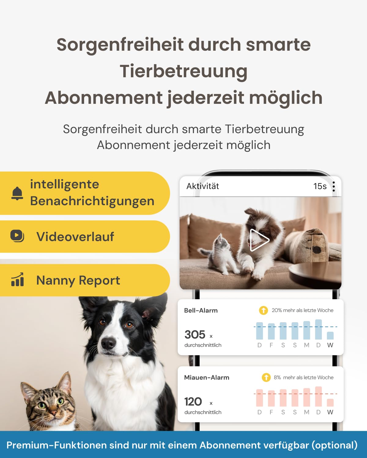 Furbo 360° Hundekamera [Basic Kamera]: Haustierkamera mit App, Rotierende 360° Sicht, Farbnachtsicht, Tracking, Leckerliwurf, Bell-Alarm, der Favorit von Haustierbesitzern auf der ganzen Welt