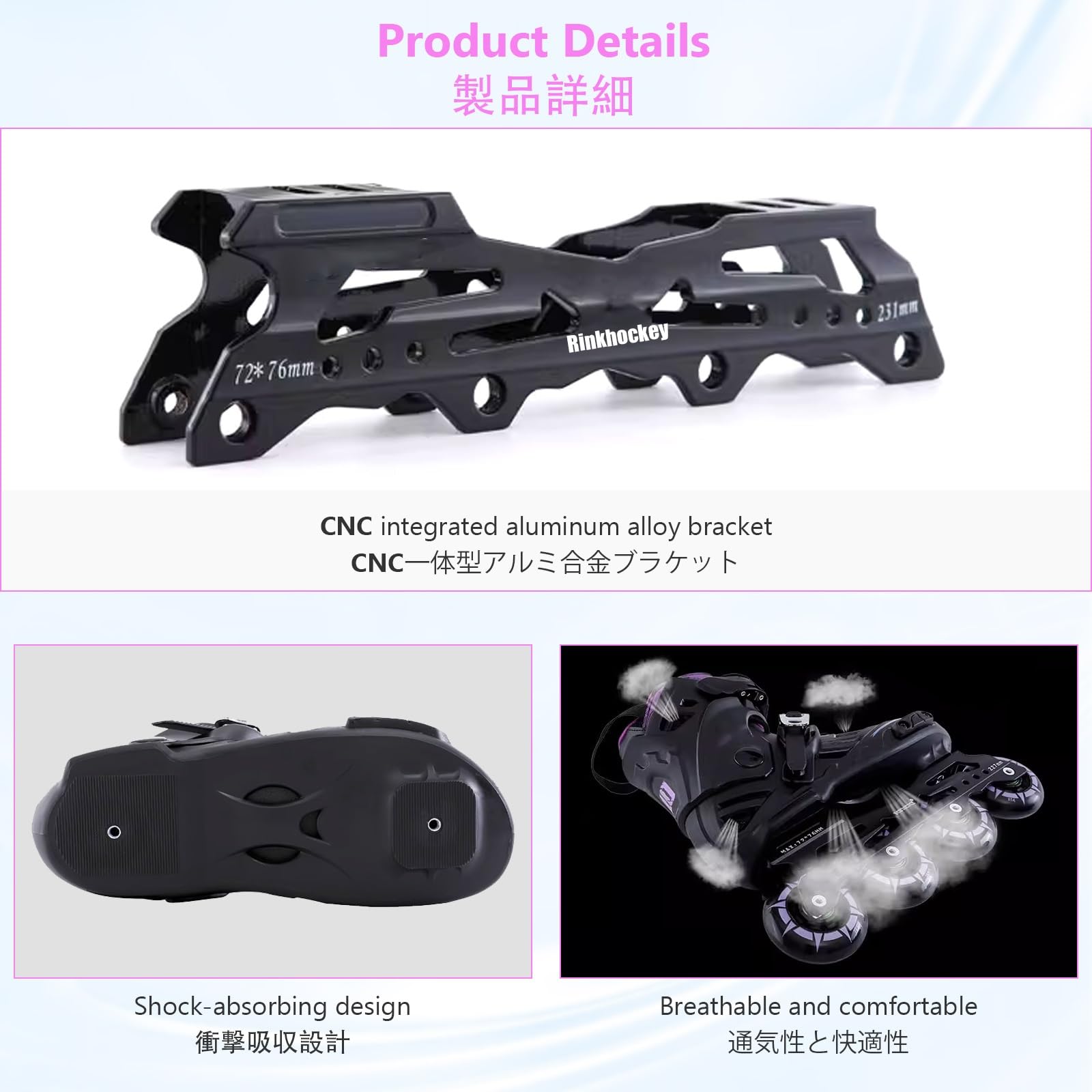 Rollers De Vitesse en Ligne for Adultes, Réglables À Une Rangée Légers for La Course Professionnelle for Débutants Sports De Plein Air Fitness Hommes Et Femmes