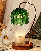 Vista 23 de Lámpara Calentadora de Velas con Forma de Flor con Temporizador, Calentador de Lámpara de Vela Regulable, Regalo de Navidad y Cumpleaños