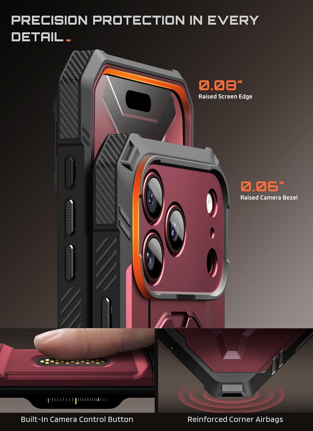 SUPCASE for iPhone 18 Pro Case/ iPhone 17 Pro Case, Glass Protector, Royal