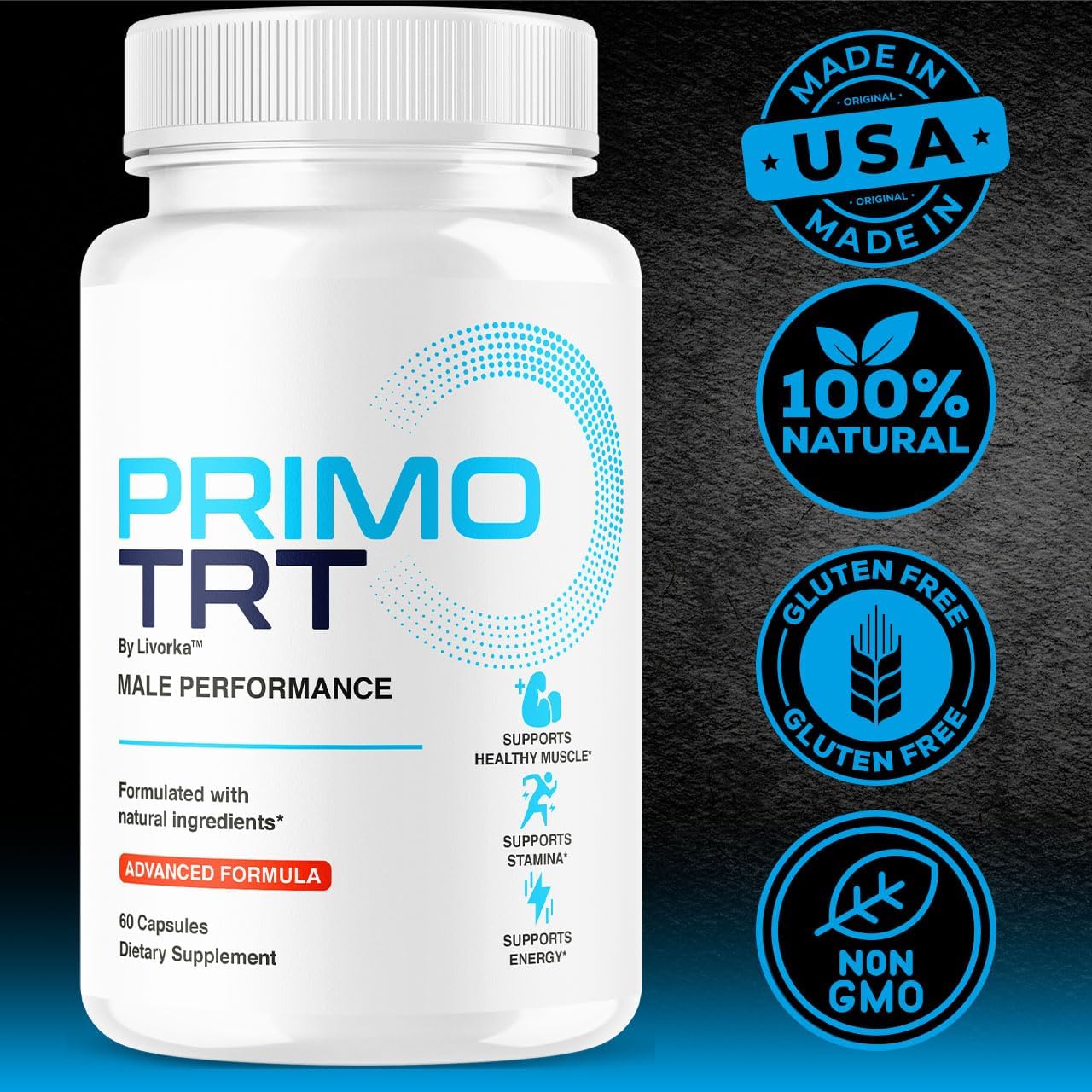(3 Pack) Primo TRT Pills - Official PrimoTRT Supplement Capsules For Men - Maximum Strength Energy Support, Natural Primo TRT Vitamins Support Overall Health & Wellness, 180 Capsules For 3 Months - Image 5