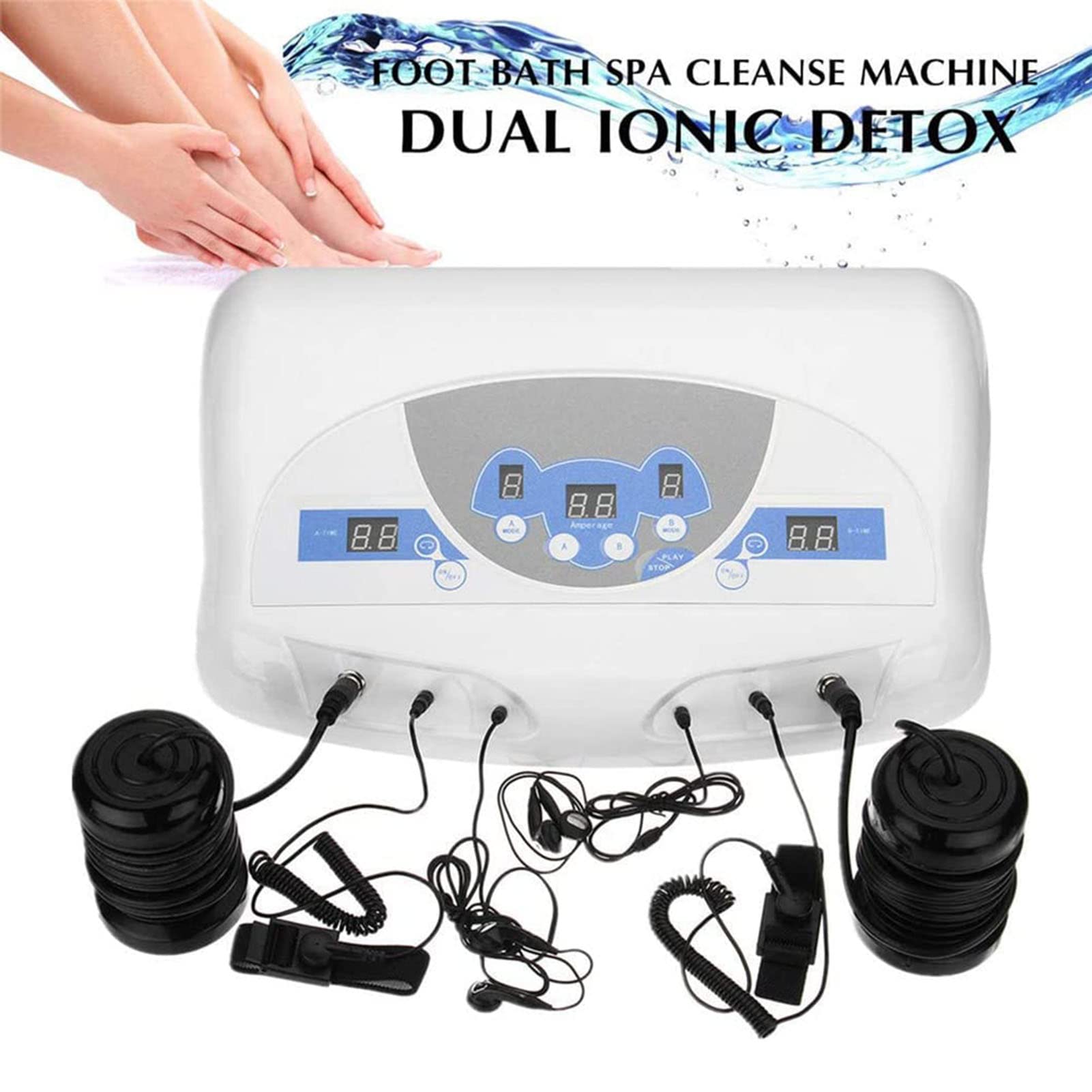 Profesjonalne Ionic Foot Spa, Dual Ion Detox Aqua Foot Spa, cyfrowy wyświetlacz LCD Foot Detox Spa Ion Cleanse Chi Maszyna do użytku domowego salon kosmetyczny
