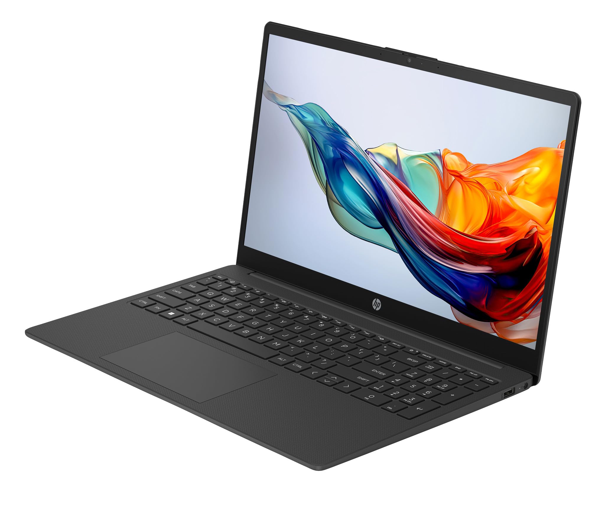 HP 15.6" Laptop | AMD Ryzen 3 7320U Processor | 8 GB RAM | 256 GB SSD | AMD Radeon Graphics | FHD Display | Up to 11hrs 15 mins battery | Windows 11 | Dual Speakers | Jet Black | 15-fc0045sa — view 16