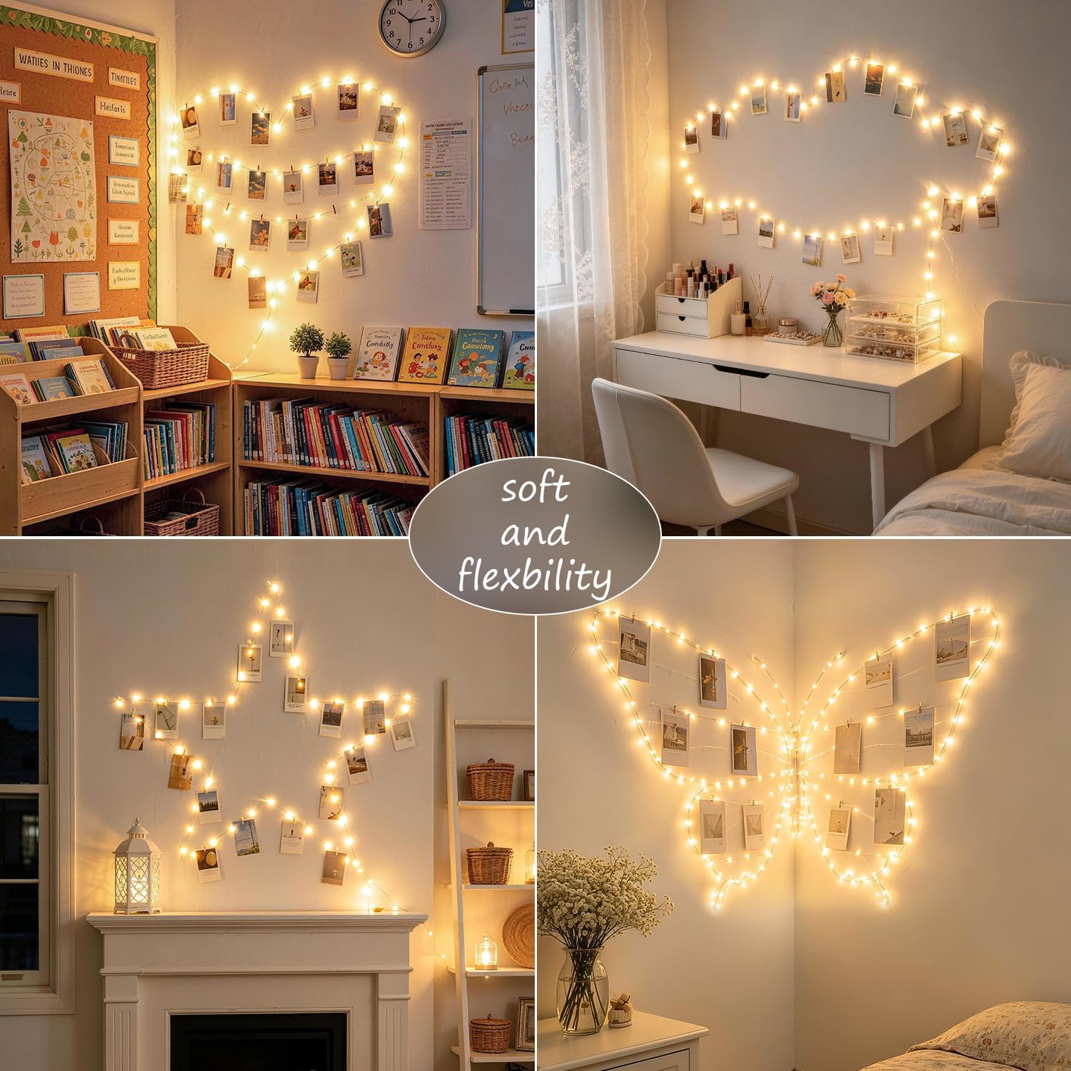 JMEXSUSS 100LED Photo Clips String Light, 33ft Fairy Lights with 50 Clips 7 71odOhYDNIL. AC SL1500
