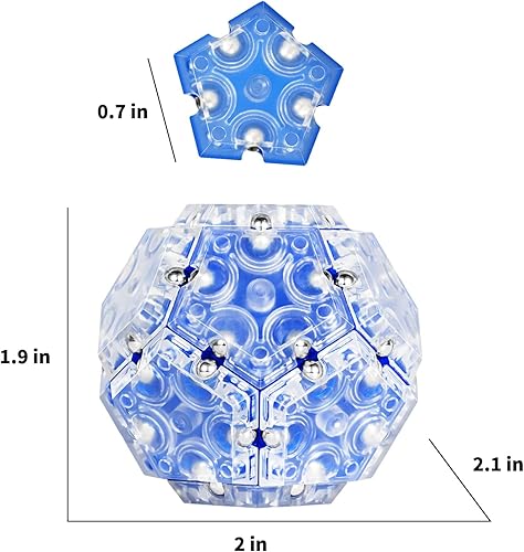 Miniatura 2 de Toys of 12 Piece Set Fun Executive Desk Toy Puzzles para adultos mayores de 14 años y bloques de construcción Gir-Azul