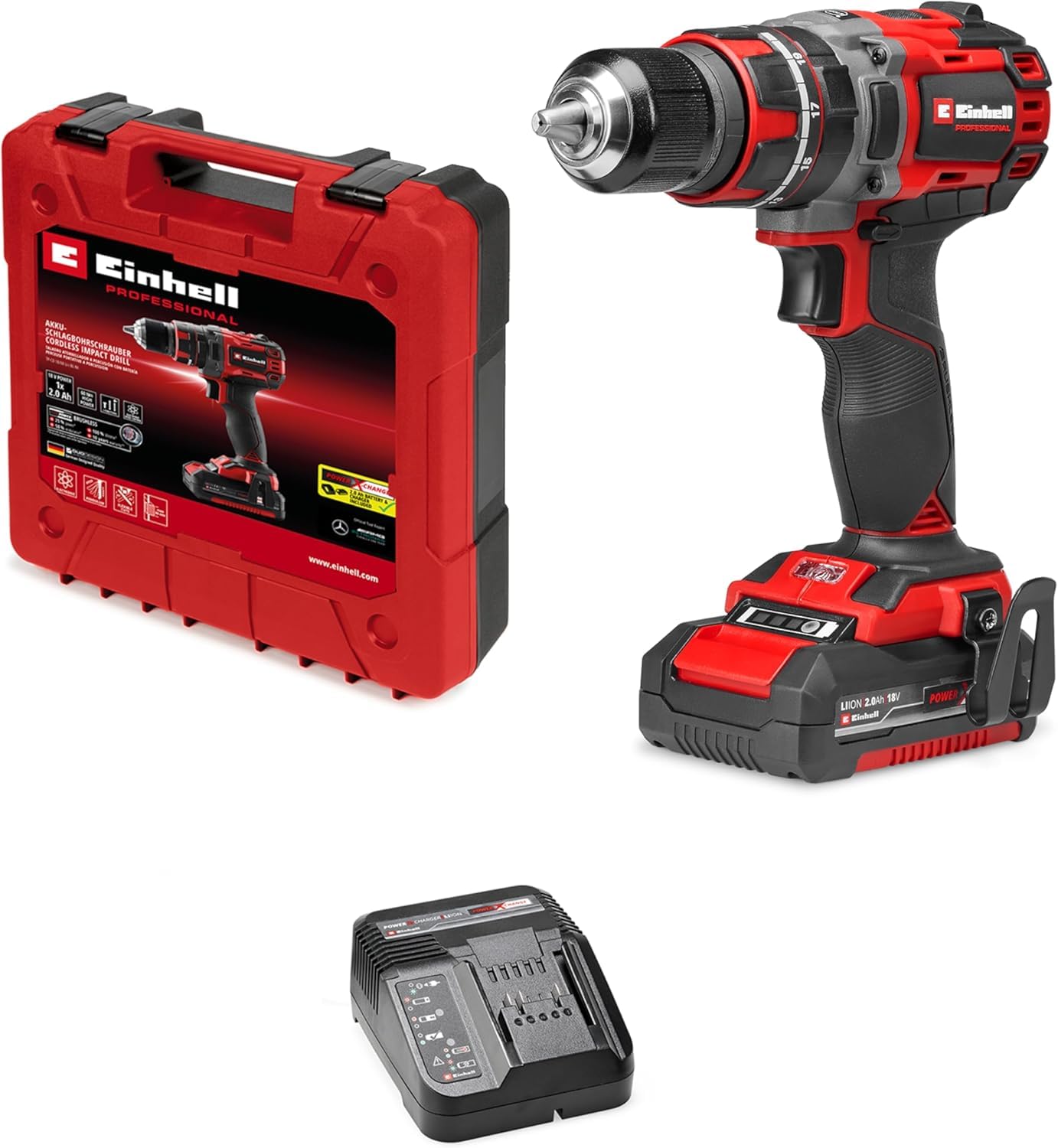Einhell Professional Akku-Schlagbohrschrauber TP-CD 18/60 Li-i BL Set