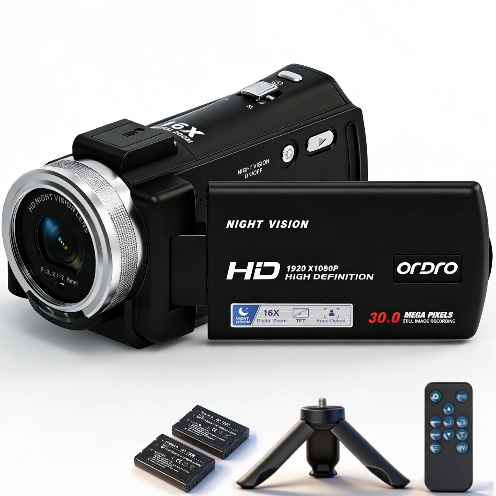 ORDRO Videocamera V12 1080P