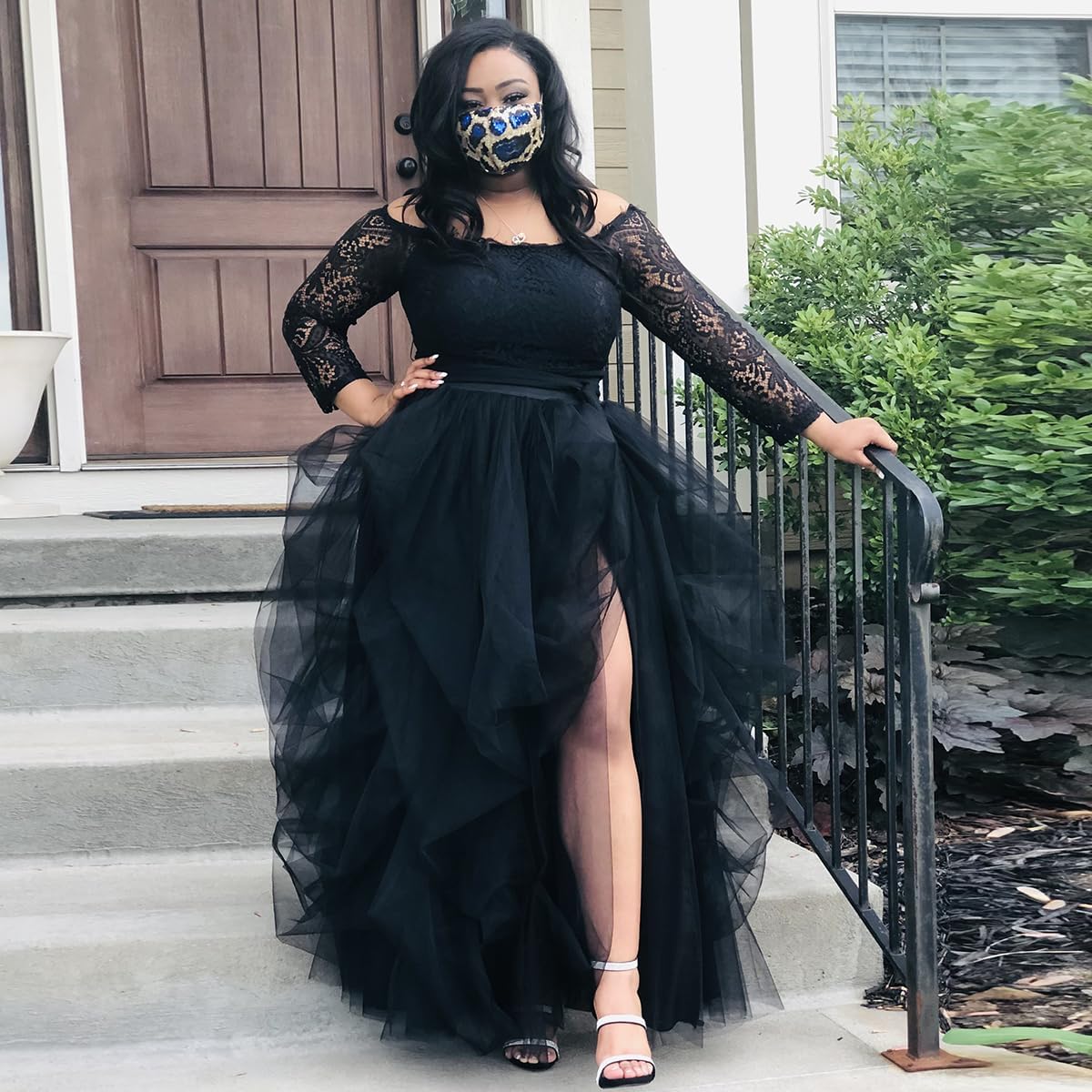 WDPL Wedding Planning Women's Long Maxi Tulle Special Occasion Bustle Night Out Skirt - Image 5