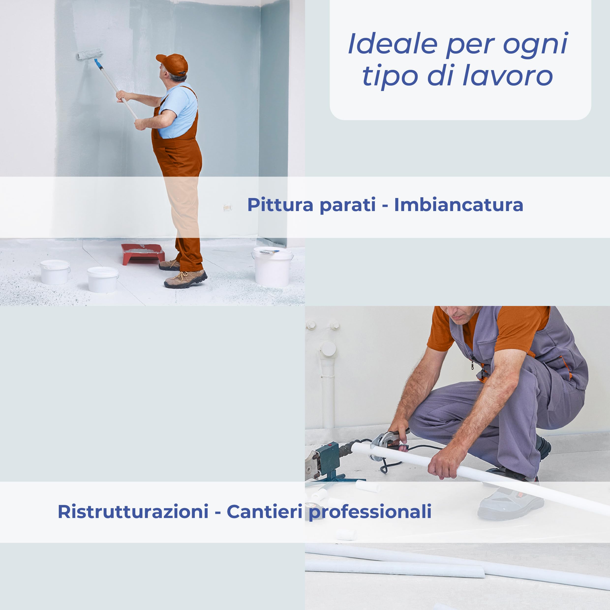 Protection de sol en feutre auto-adhésif | Couverture temporaire pour rénovation et peinture | Antidérapant et imperméable pour parquet, carrelage, grès | 1 m x 25 m (160 gr)