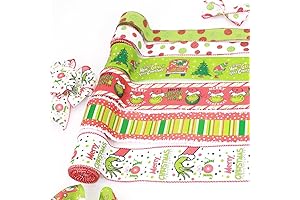 Green Grinchmas Wired Christmas Ribbon