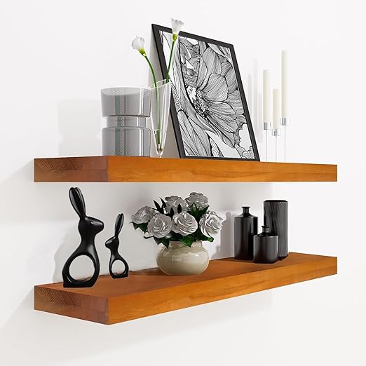 Floating shelves for wall 36 inches long，wooden shelves for