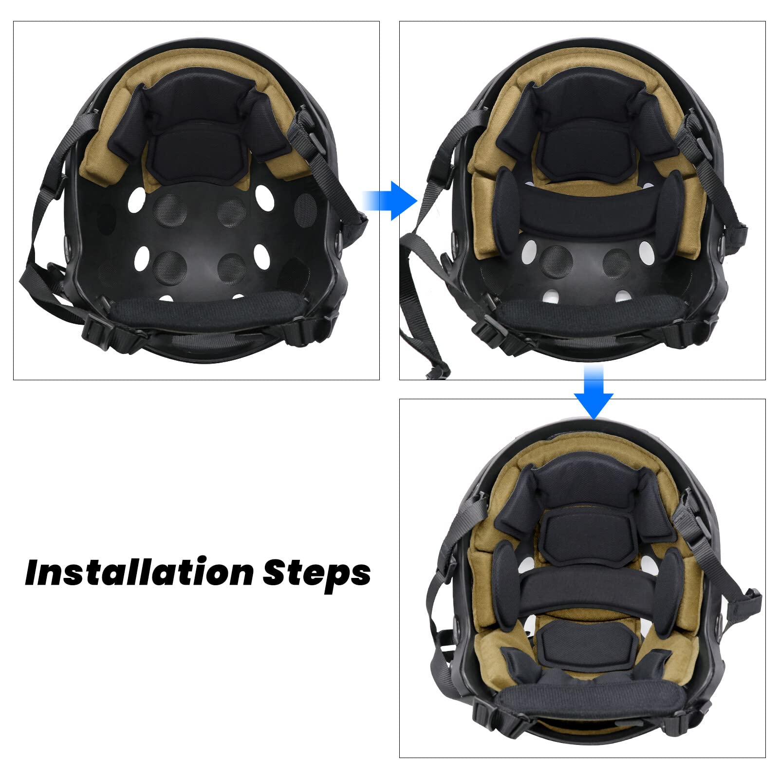 Yzpacc Tactical Helmet Padding Kit - Image 2