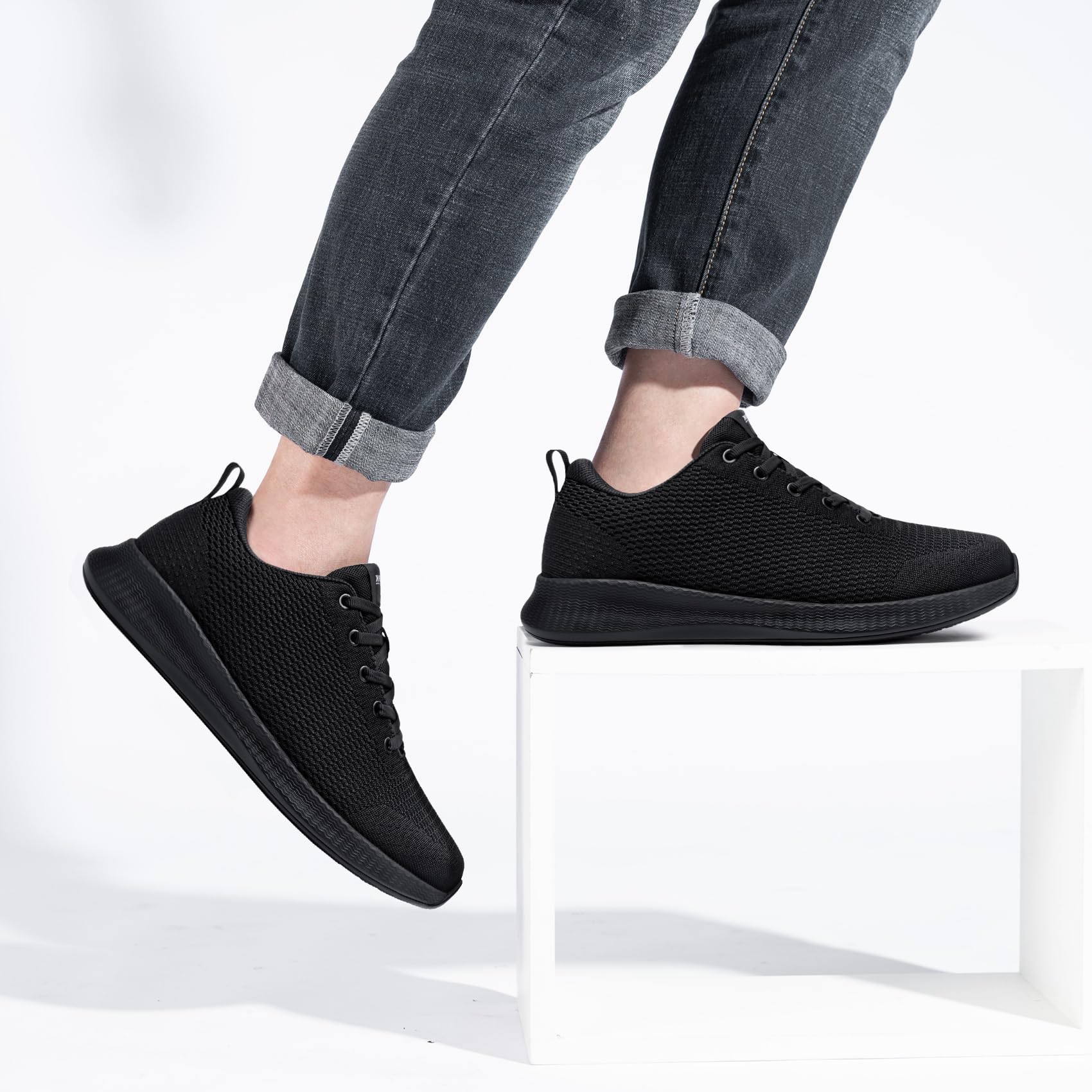 LARNMERN Zapatos de Cocina Impermeables Zapatillas Running Hombre Zapatillas de Cocina Antideslizante Hombre Hosteleria Casual Sneakers Sin Puntera,Negro 41 EU