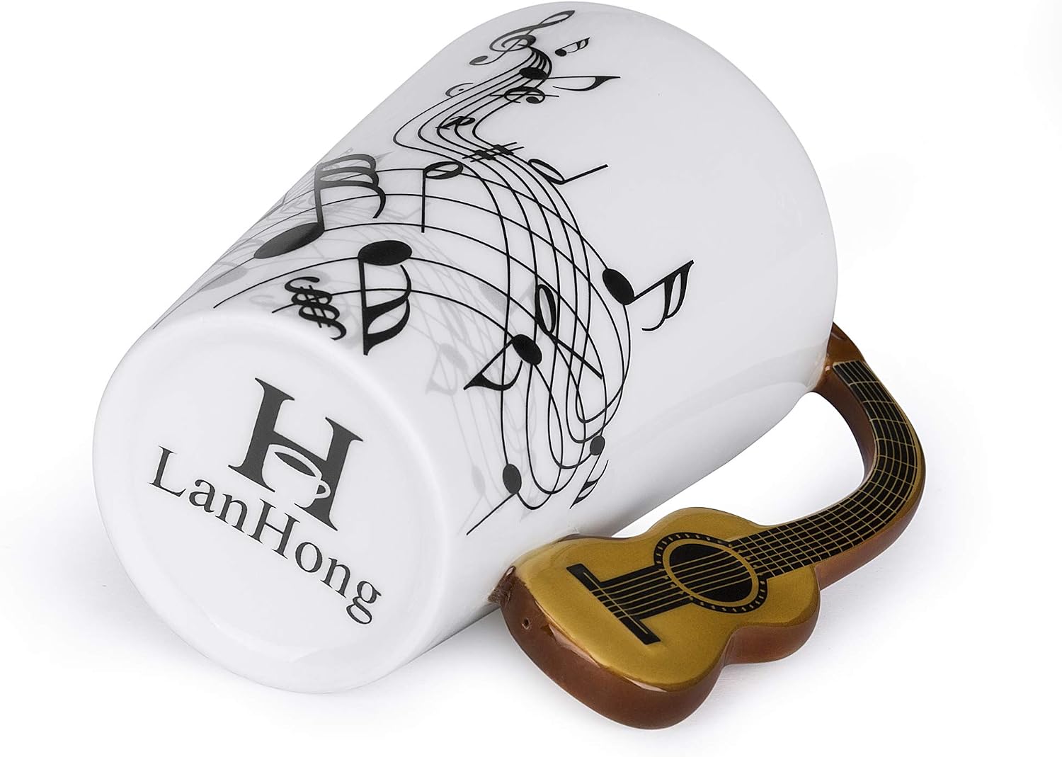 Novelty Guitar Ceramic Cup Personality Music Note Mug Coffee Tea Cup Water Bottle Unique Gift Home Cafe