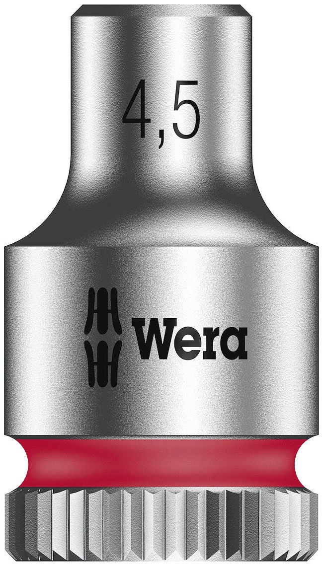 Wera 1/4 in Drive 4.5mm Standard Socket, 6 point, 23 mm Overall Length
