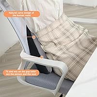 Vista 3 de Almohada Lumbar Súper Cómoda, Almohada de Soporte Lumbar para Alivio del Dolor de Espalda con Correa Ajustable, 100% Espuma Viscoelástica y Funda