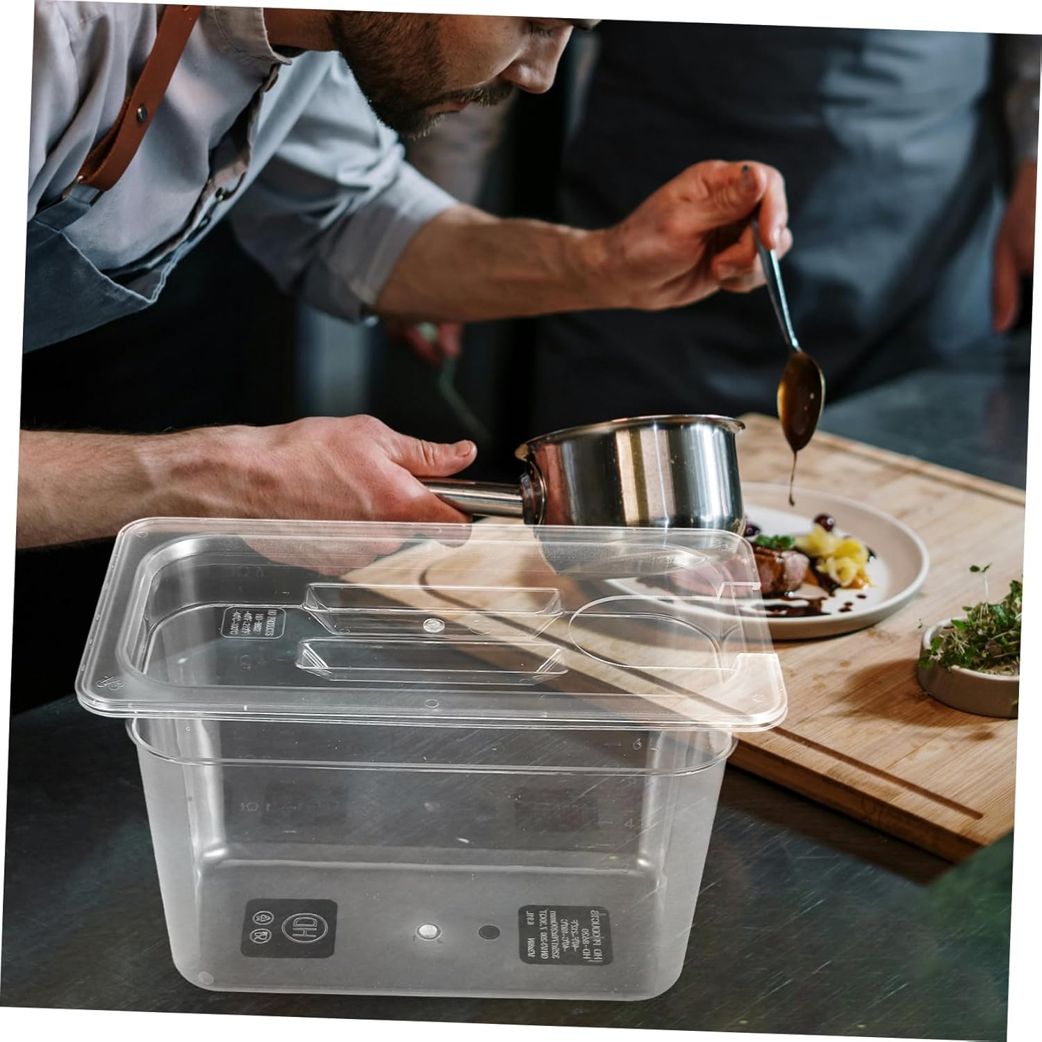 KICHOUSE 6l Slow Cooker Container Small Sous Vide Cooker Box Lid Storage Case for Family