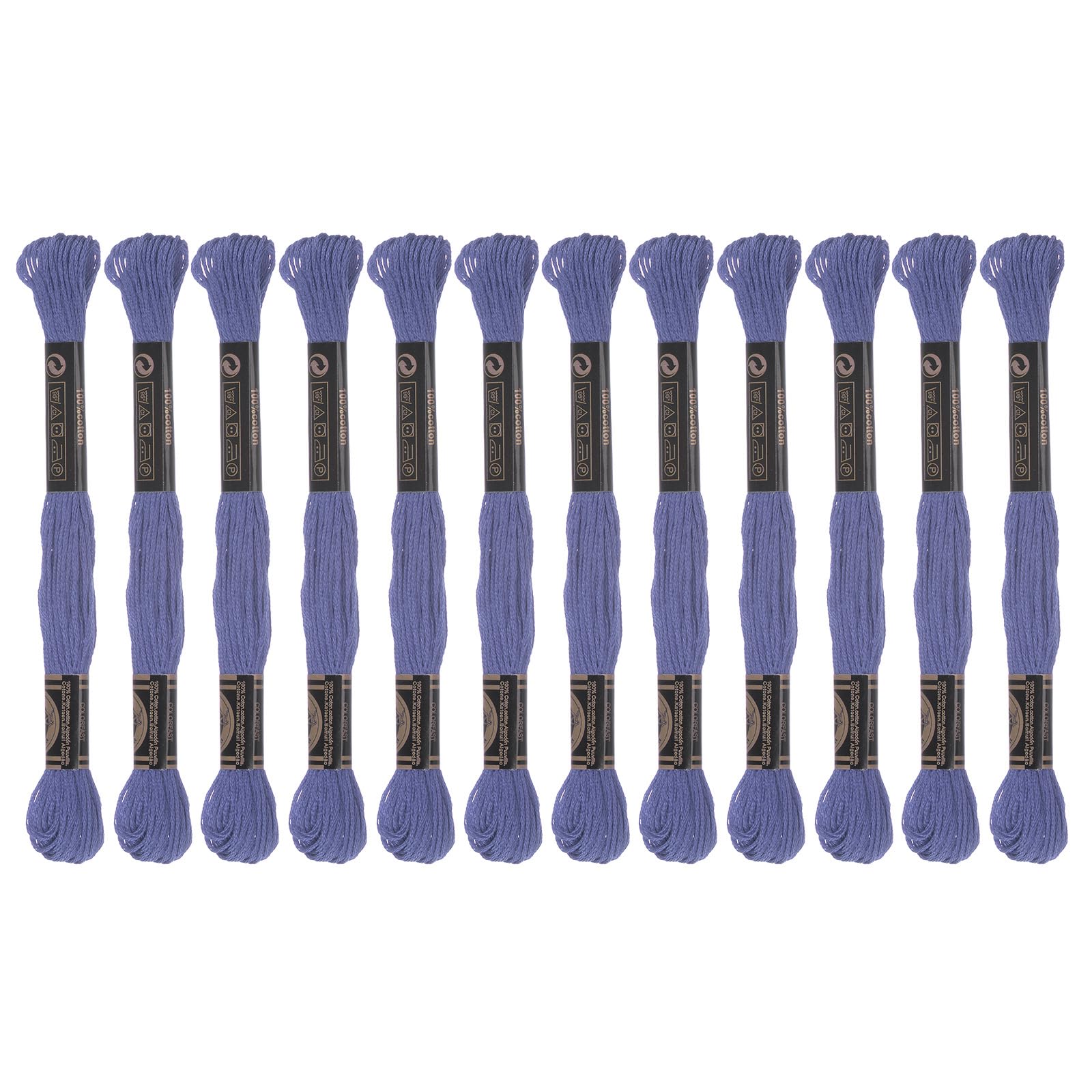 HARFINGTON 12 Skeins Embroidery Floss 8.75yds(8m) Egyptian Long-Staple Cotton Cross Stitch Thread for Sewing DIY Bracelet Yarn String and Crafts, Purple Cabbage(6031)