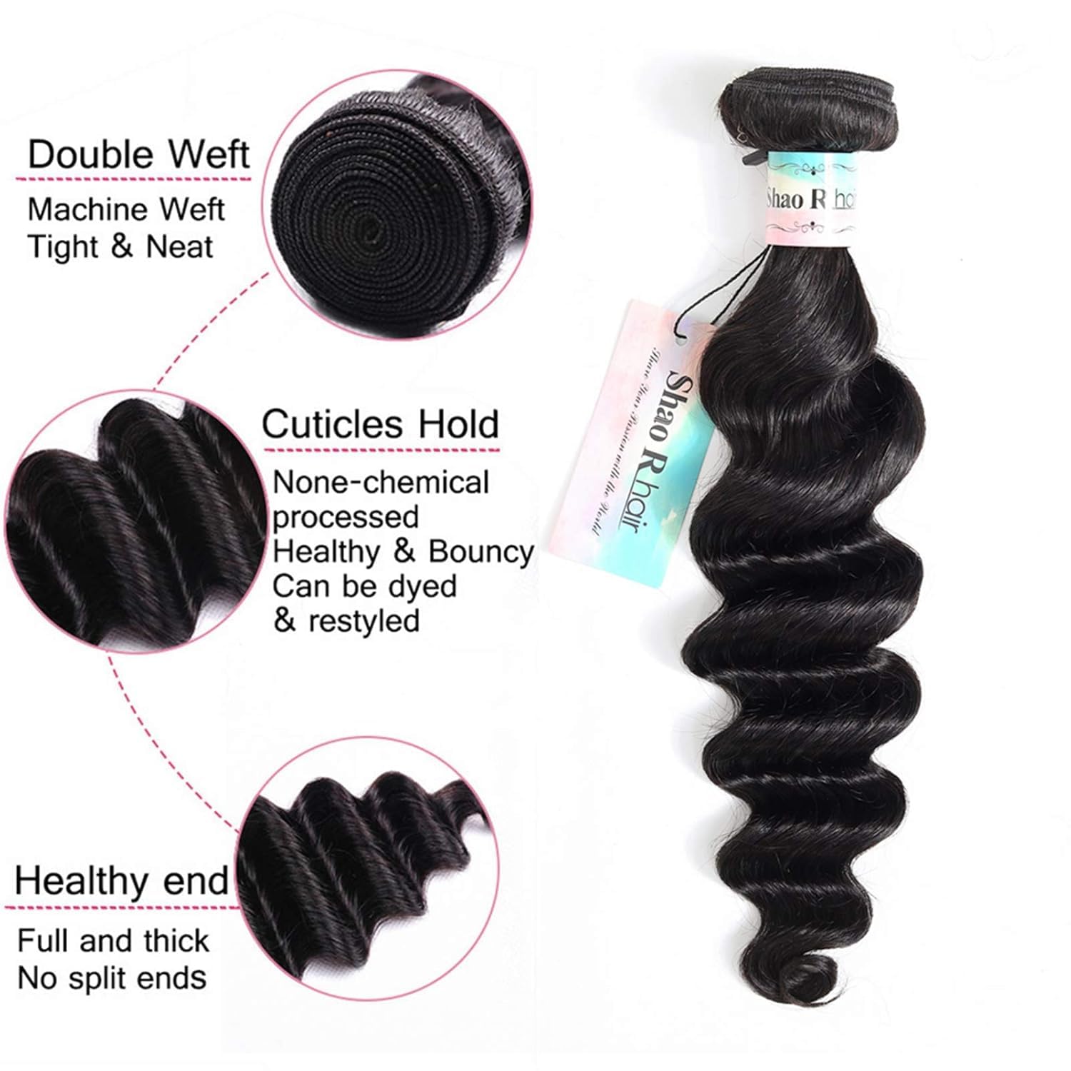 Loose Deep Wave Bundles with frontal,Brazilian Virgin Hair Loose Wave Bundles with 13x4 Frontal,100% Unprocessed Human Hair Loose Deep Bundles with Swiss Lace Frontal (14"16"18"with 12" Frontal)