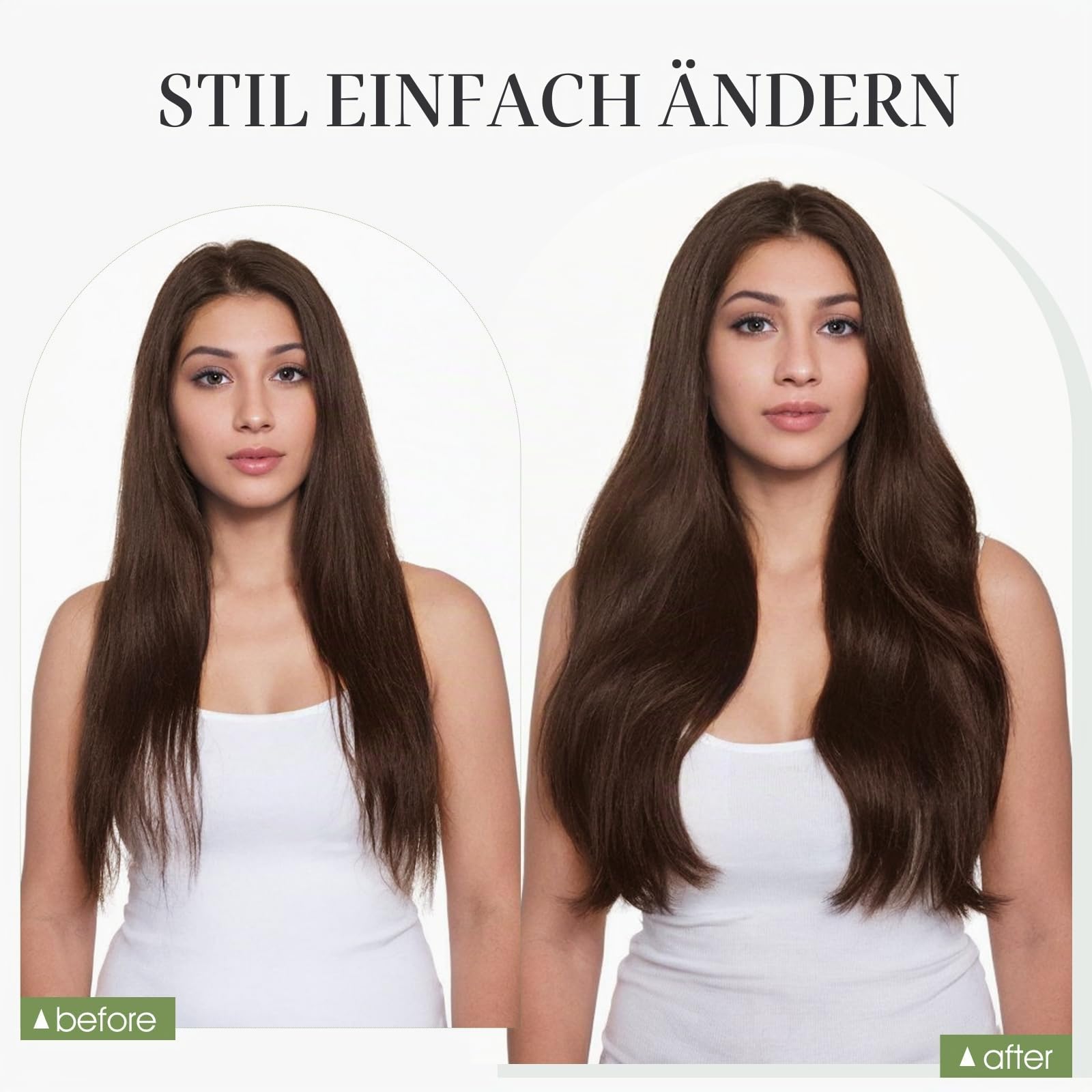 MY-LADY Extension Echthaar mit Draht Unsichtbare Natürliches Schwarz 40cm