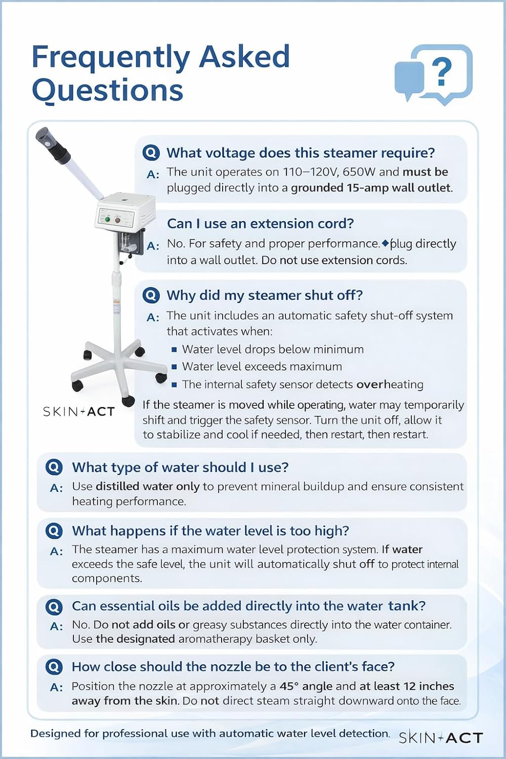 SKINACT Katana Facial Steamer with Aroma Therapy, Deep Clean and Hydrate Your Skin with Gentle Steam for a Refreshed, Radiant Glow.