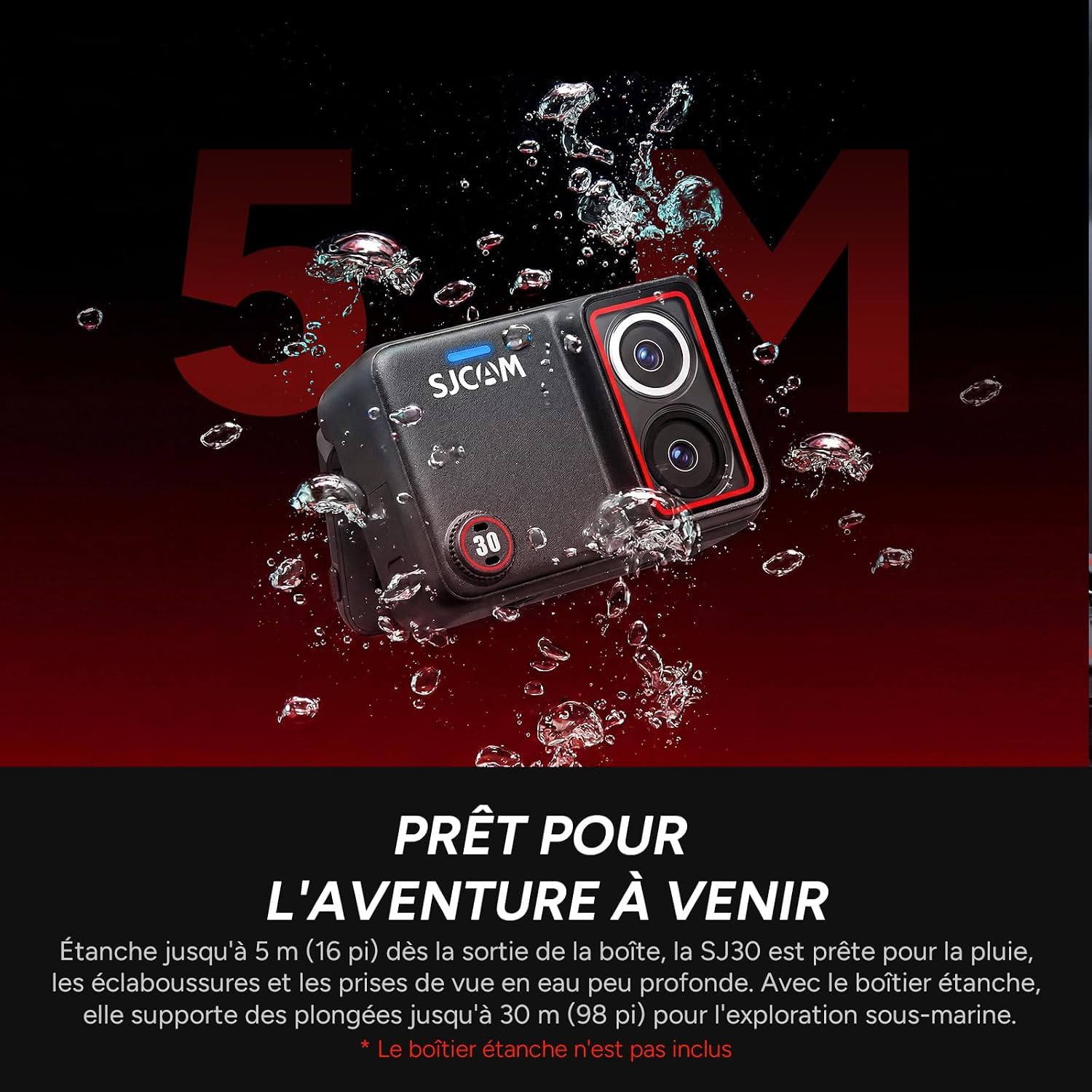 SJCAM SJ30 6K/5K Caméra Sport(64Go) avec Micro sans Fil,Action Cam Étanche
