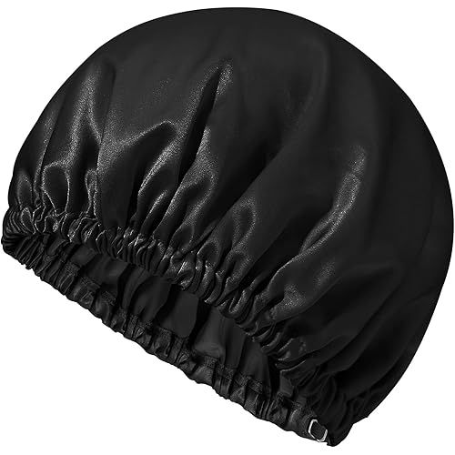 Mommesilk Silk Sleep Cap 22 Momme, Pure Silk Bonnet for Women, Adjustable Elastic Mulberry Silk Sleeping Cap for Hair