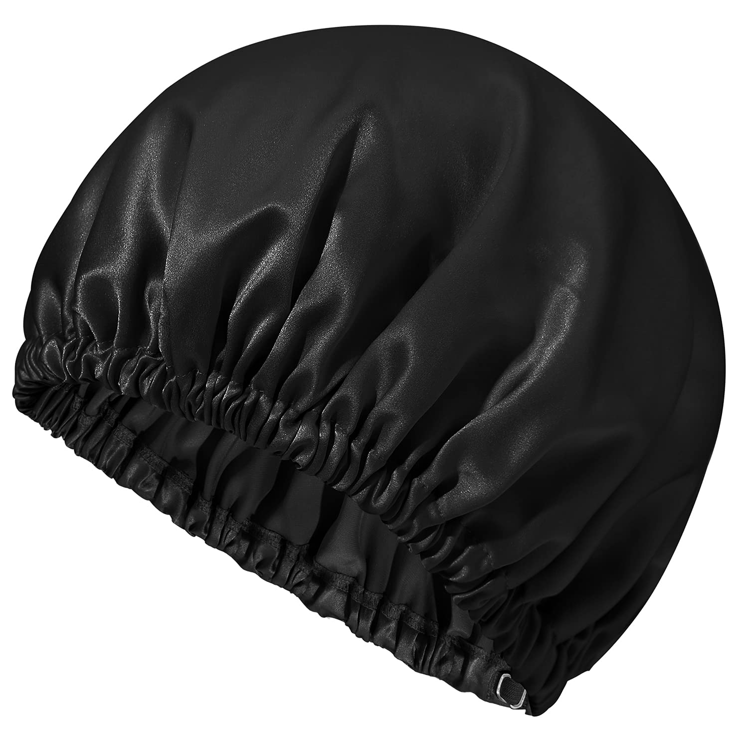 Mommesilk Schlafmütze aus Seide für Damen, 22 Momme, verstellbar, elastisch, reine Maulbeerseide, Schlafhaube für Haarmützen