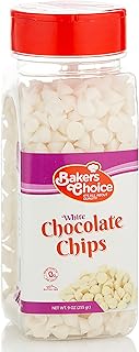 White Chocolate Flavored Chips Non Dairy, Kosher 9 ounce. Baker’s Choice.