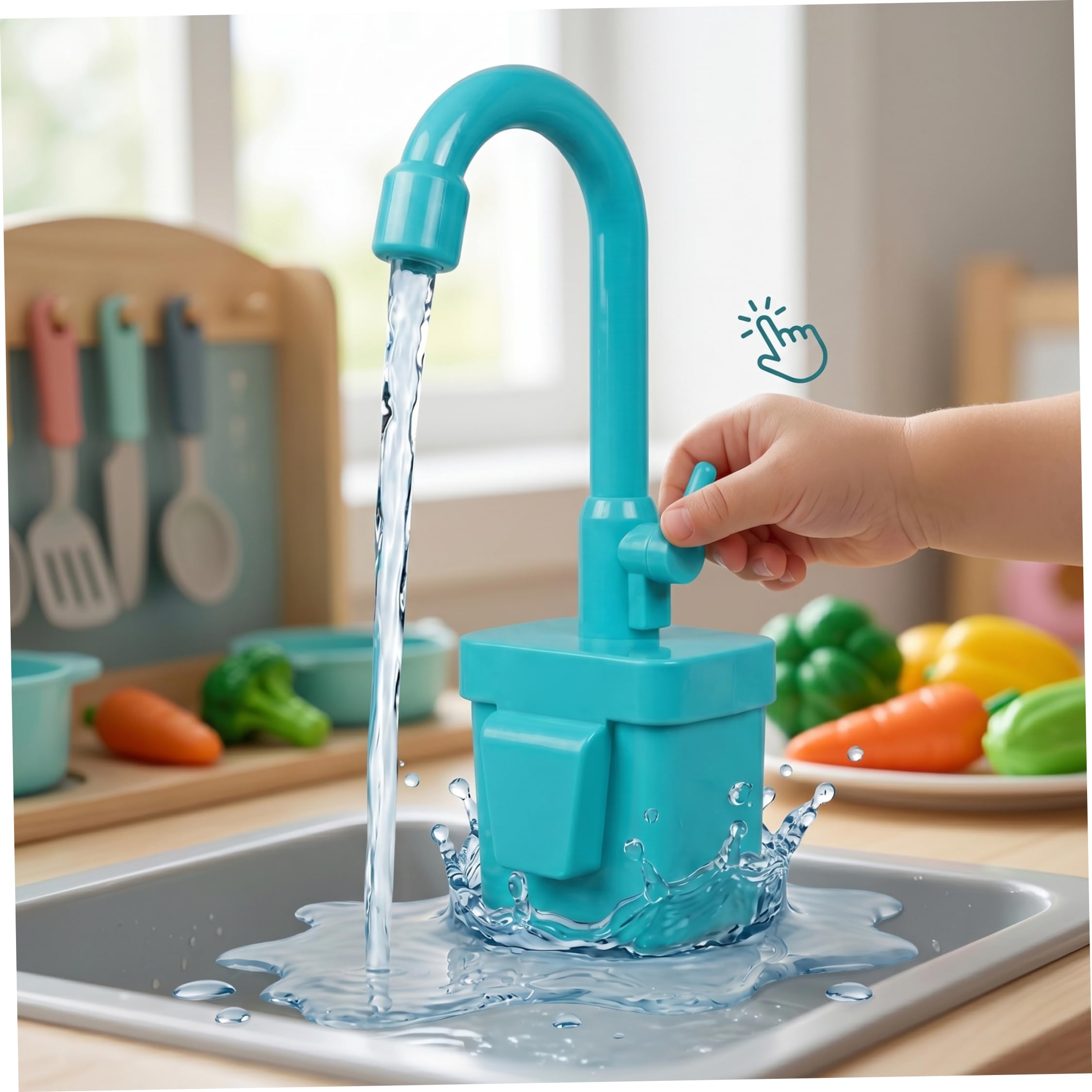 Évier jouet avec eau courante, robinet jouet électrique avec eau courante, évier de cuisine à circulation pour garçons et filles, blanc Évier jouet avec eau courante, robinet jouet électrique avec eau courante, évier de cuisine à circulation pour garçons et filles, blanc