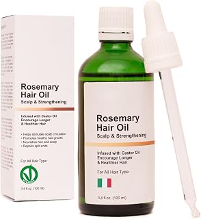 Rosemary oil for hair, diluted with rice, jojoba and biotin, 100 ml | Prepared shampoo, massage and rinse - hair growth serum, eyebrow growth, hair strengthening