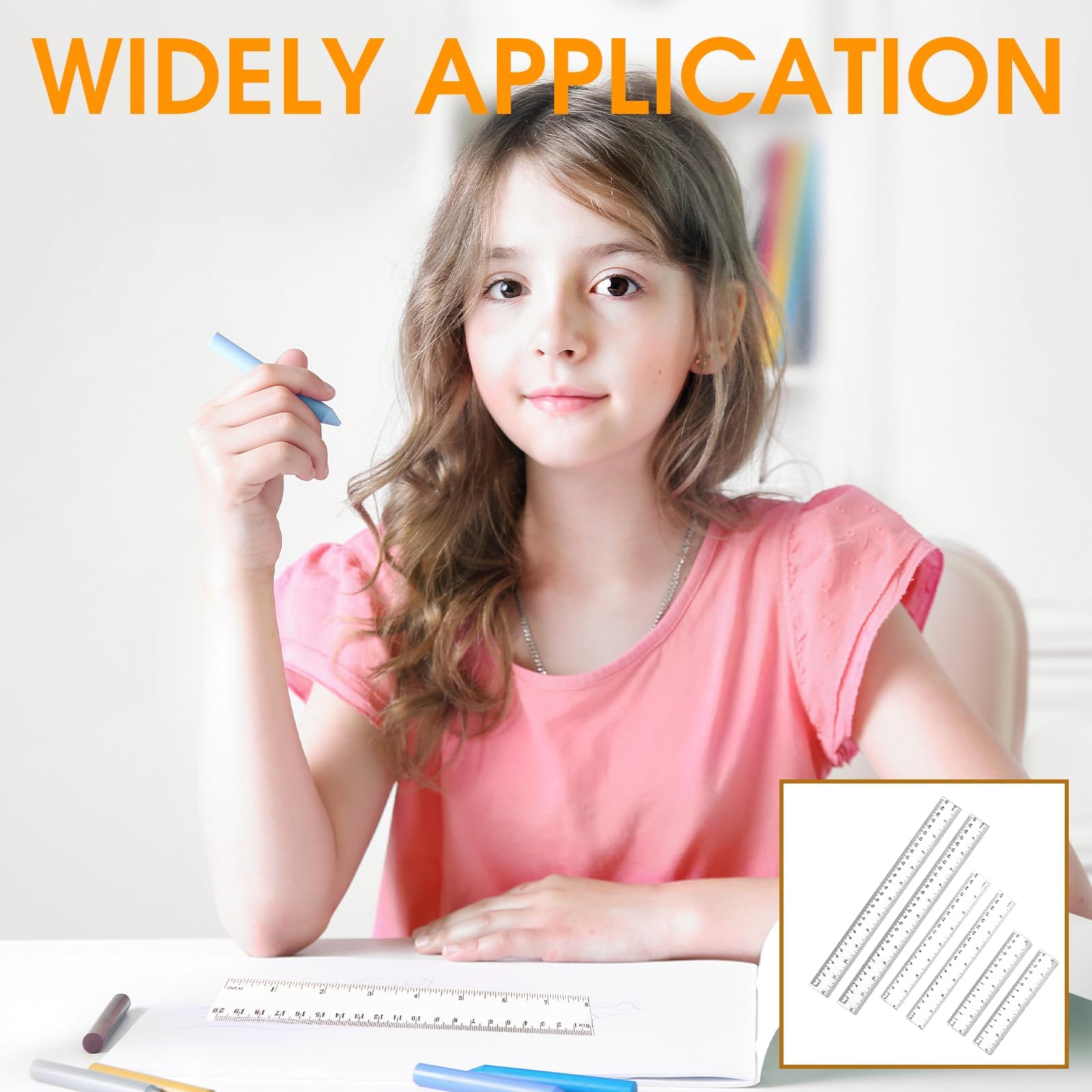 6 Pièces Règle En Plastique, Règles Droites En Plastique