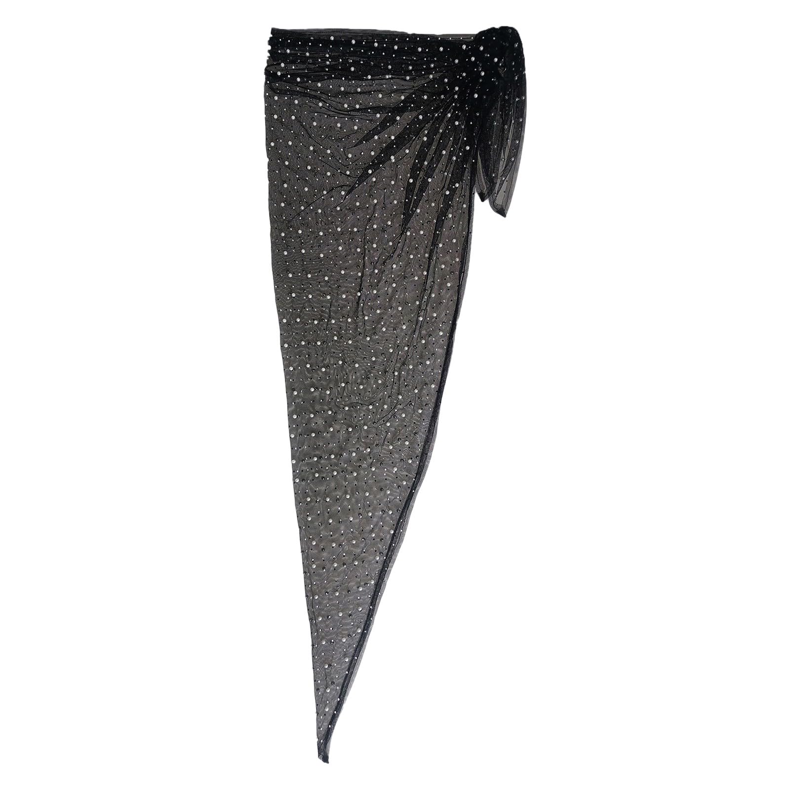 Pareo Donna Mare Copricostume Nero Costume Donna Seta Vestiti Eleganti Caftano Abito Da Spiaggia Vestito Cotone Camicia Bandana Costumi Sexy Prendisole Lungo Bagno Gonna Frange 3Xl Curvy Copri