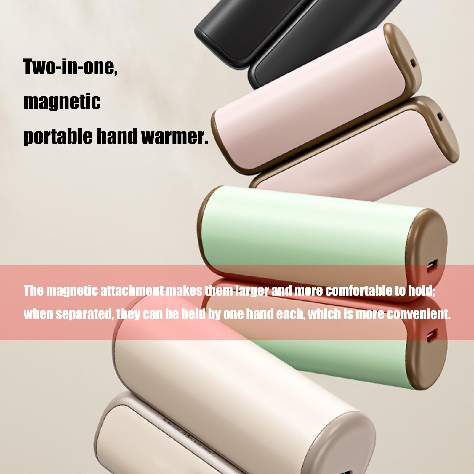 Chauffe-mains électrique double face avec fixation réglable et rechargeable