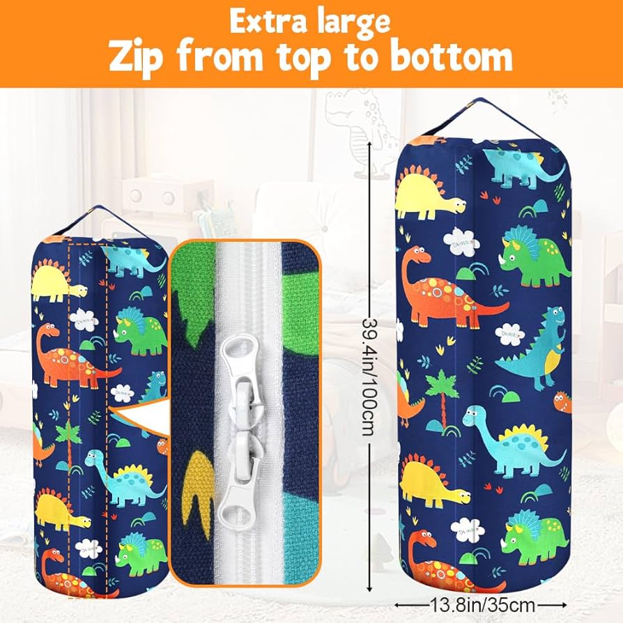 AOOHA Sitzsack Bezug Für Kuscheltiere - Zylindrische Aufbewahrung Für Kinderzimmer