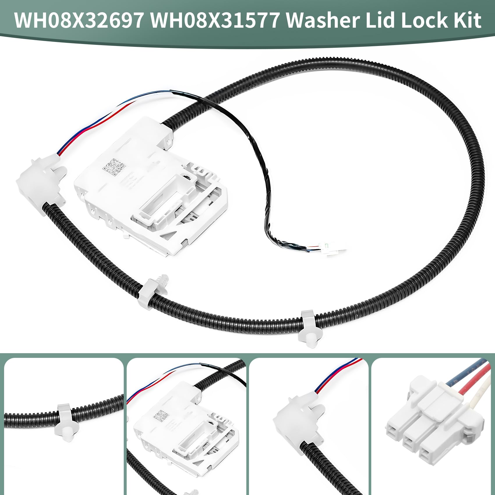 Amazon.com: WH08X32697 WH01X27954 Washer Lid Lock Service Kit  