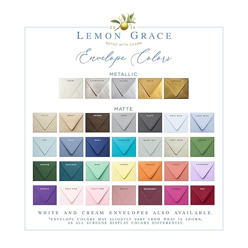 Miniatura 5 de Lemon Grace Co Personalized Mens Stationery Set, Professional Stationery Note Cards with Envelopes, Monogrammed Cards with Border and Name, Office