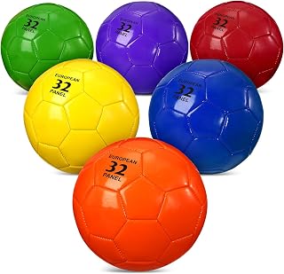 HyDren 6 Pack Soccer Balls Bulk with Pump