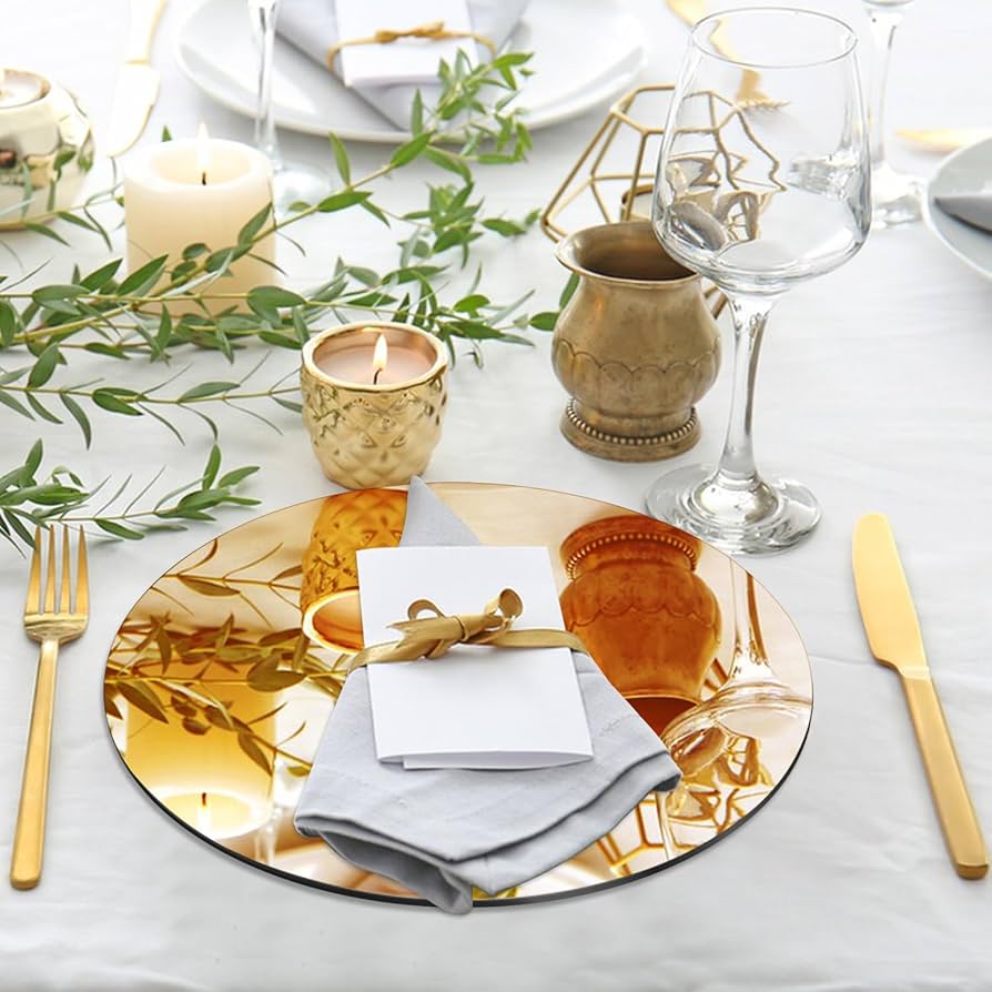 ゴールド 円形プレート テーブル用品 fit=scale-down,w=1200