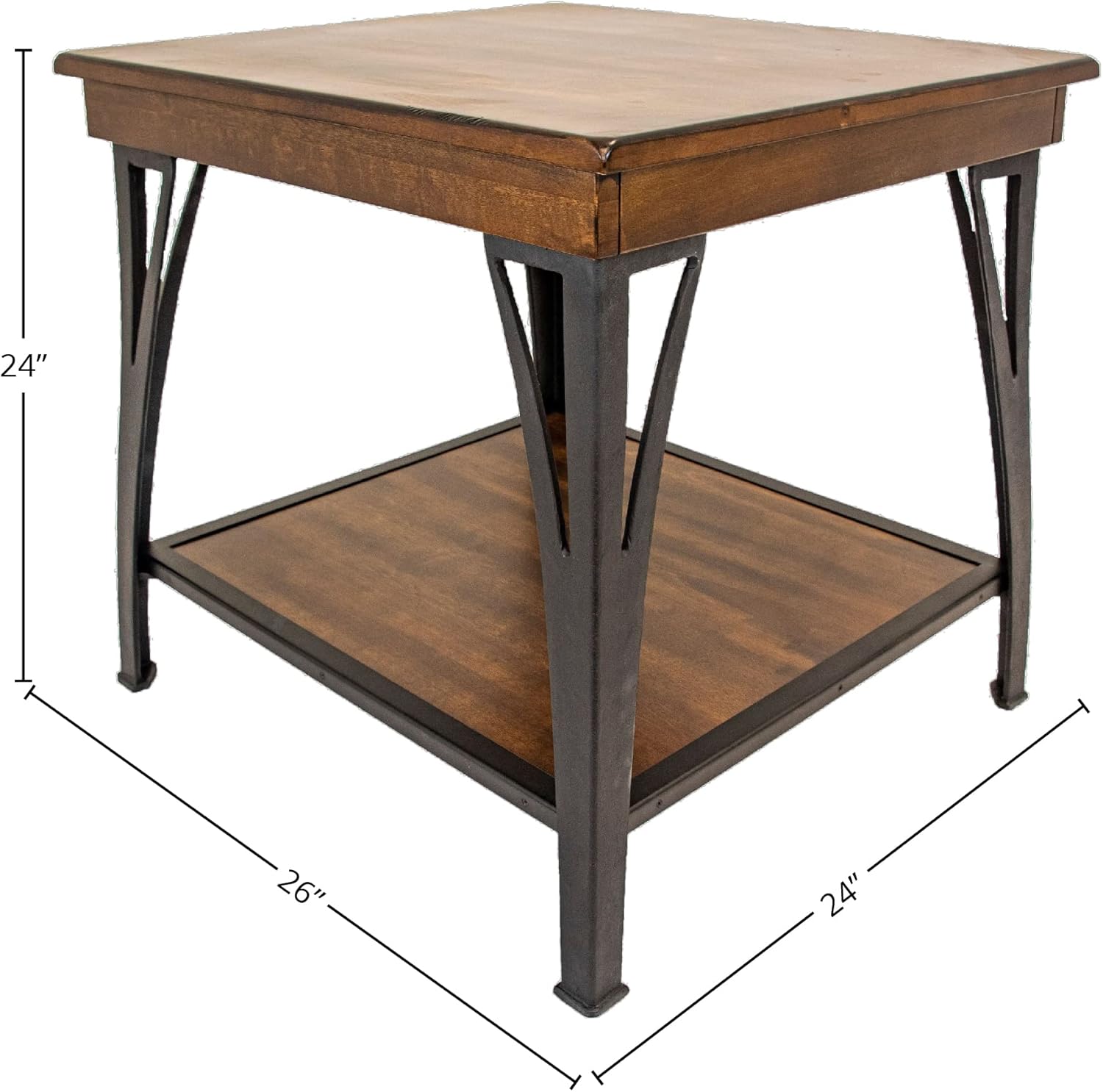 Intercon The District 24" Wide End Table, Copper